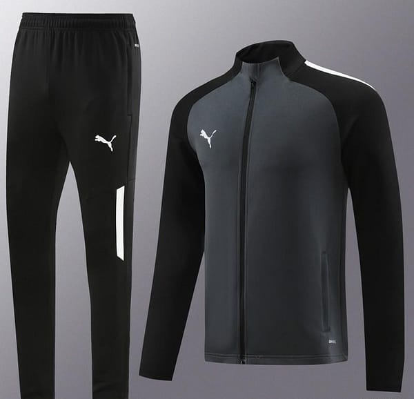 23/24 PUMA Black/Grey Full Zipper Hooide Jacket+Pants - Image 13