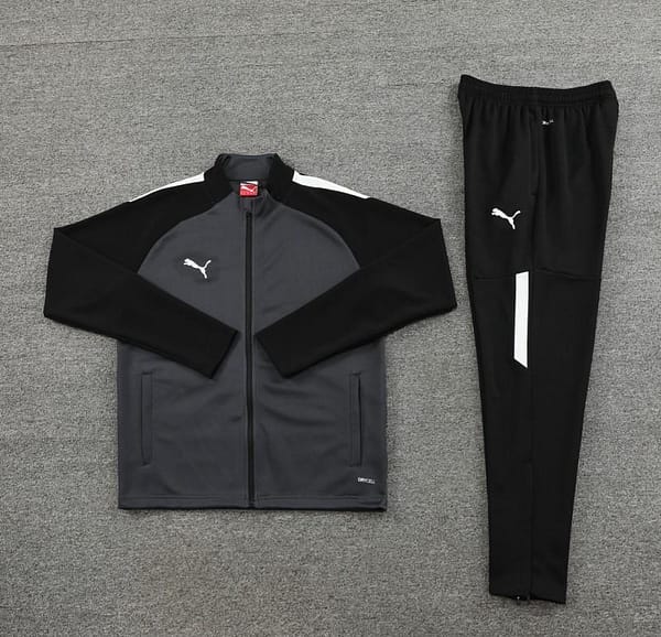 23/24 PUMA Black/Grey Full Zipper Hooide Jacket+Pants - Image 16
