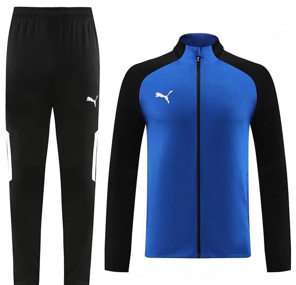 23/24 PUMA Black/Blue Full Zipper Hooide Jacket+Pants - Image 20