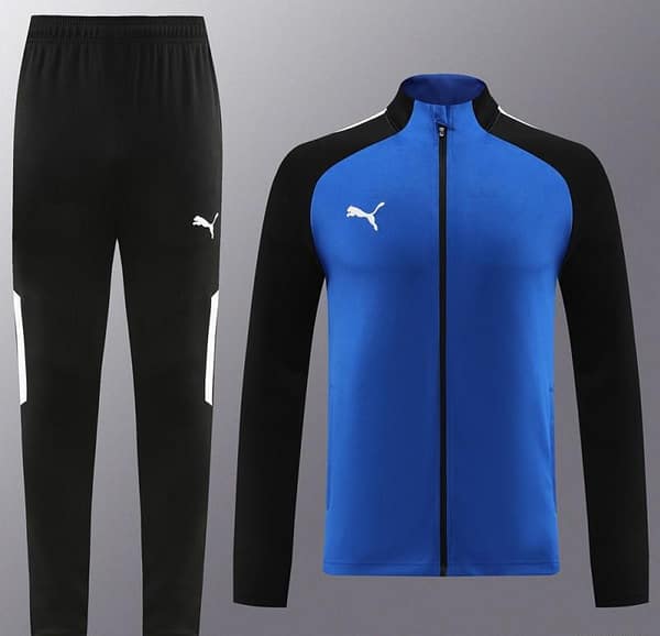 23/24 PUMA Black/Blue Full Zipper Hooide Jacket+Pants - Image 21