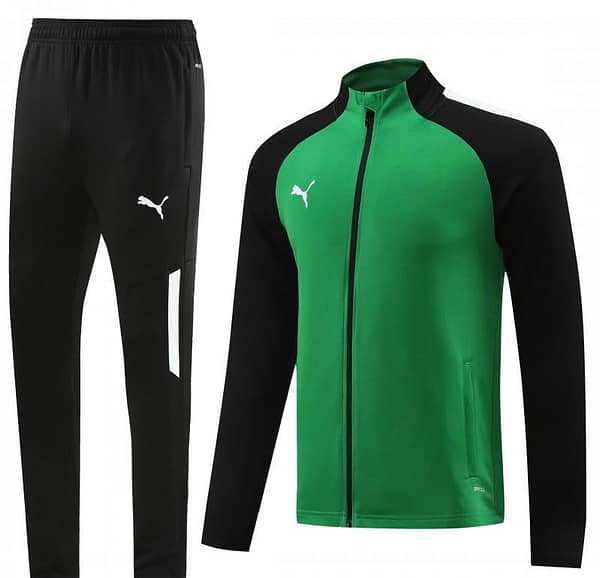 23/24 PUMA Black/Green Full Zipper Hooide Jacket+Pants