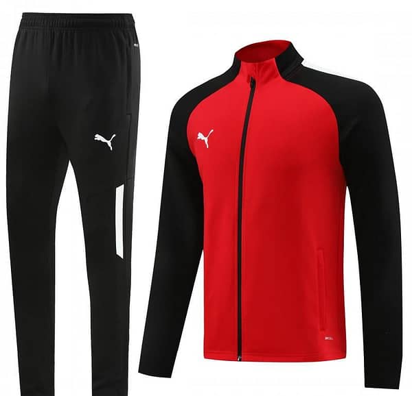 23/24 PUMA Black/Red Full Zipper Hooide Jacket+Pants