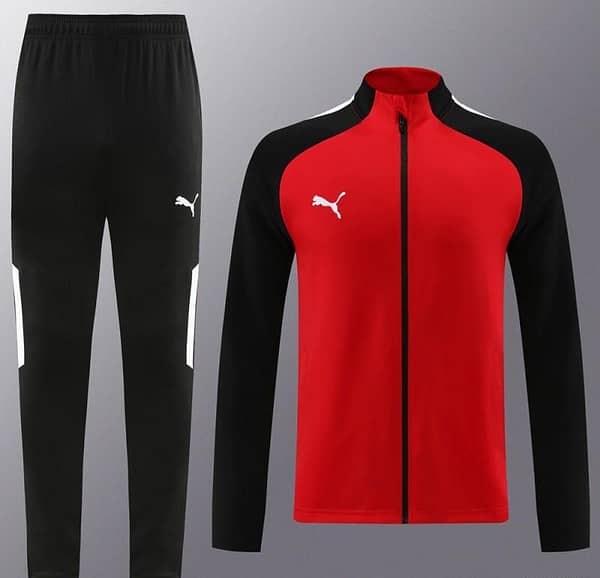 23/24 PUMA Black/Red Full Zipper Hooide Jacket+Pants - Image 8