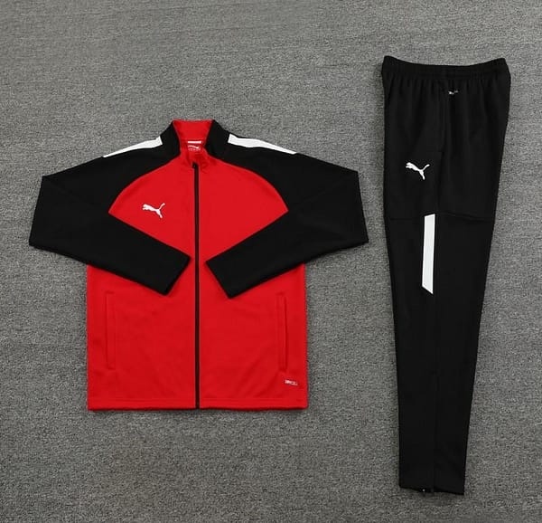 23/24 PUMA Black/Red Full Zipper Hooide Jacket+Pants - Image 10