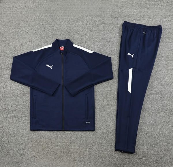 23/24 PUMA Navy Full Zipper Hooide Jacket+Pants - Image 7