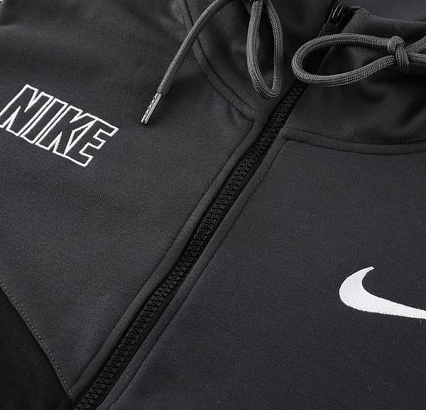 23/24 NIKE Black/Grey Full Zipper Hooide Jacket+Pants - Image 9