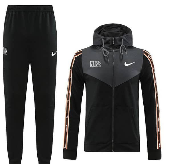 23/24 NIKE Black/Grey Full Zipper Hooide Jacket+Pants - Image 19