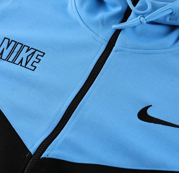 23/24 NIKE Black/Blue Full Zipper Hooide Jacket+Pants - Image 9