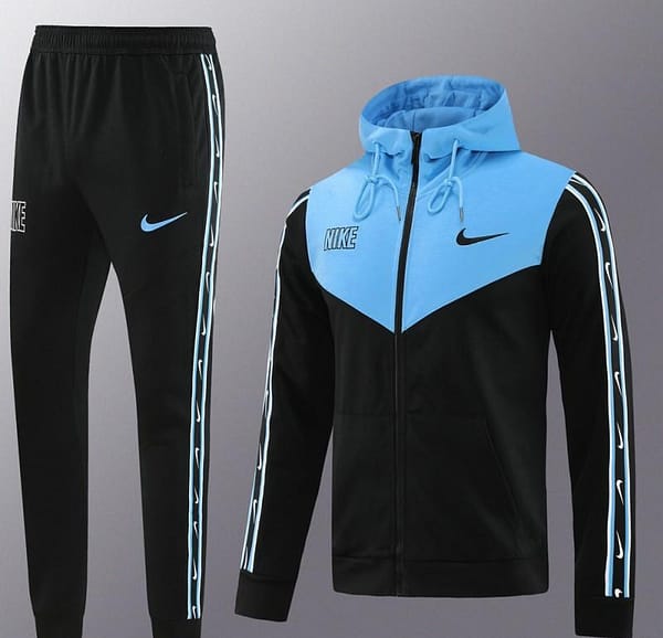 23/24 NIKE Black/Blue Full Zipper Hooide Jacket+Pants - Image 17