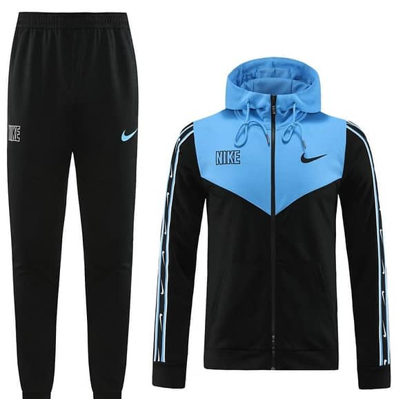 23/24 NIKE Black/Blue Full Zipper Hooide Jacket+Pants - Image 20