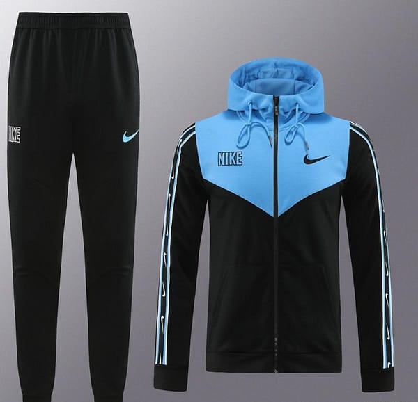 23/24 NIKE Black/Blue Full Zipper Hooide Jacket+Pants - Image 21