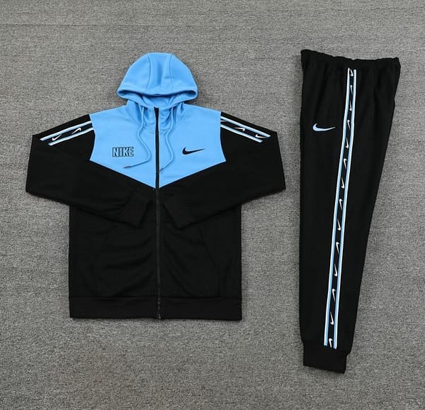 23/24 NIKE Black/Blue Full Zipper Hooide Jacket+Pants - Image 22