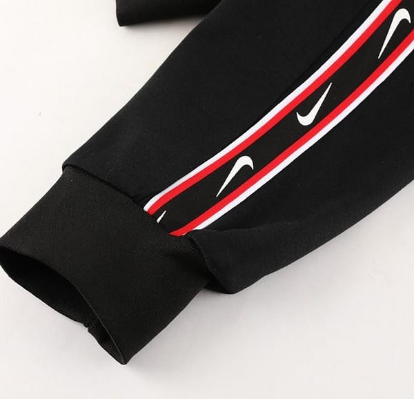 23/24 NIKE Black/Red Full Zipper Hooide Jacket+Pants - Image 2
