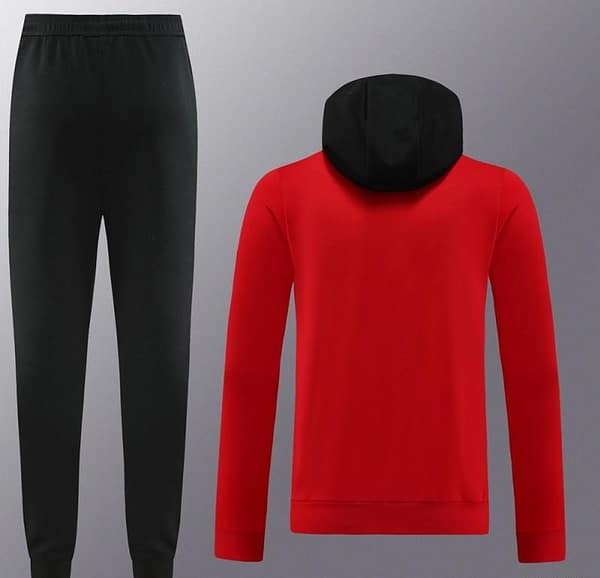 23/24 NIKE Black/Red Full Zipper Hooide Jacket+Pants - Image 21
