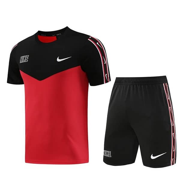 23/24 NIKE Black/Red Short Sleeve Jersey+Pants