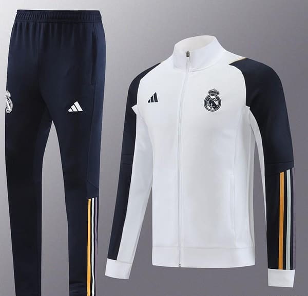 23/24 Real Madrid White/Navy Full Zipper +Pants - Image 19