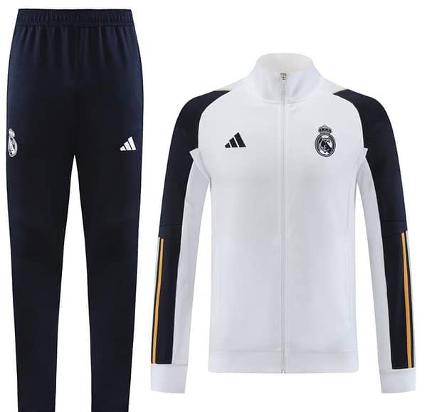 23/24 Real Madrid White/Navy Full Zipper +Pants - Image 22