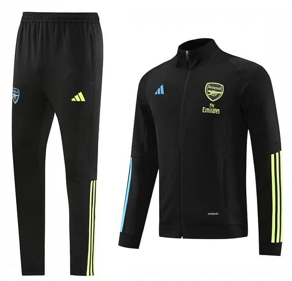 23/24 Arsenal Black/Green Full Zipper Jacket+Pants