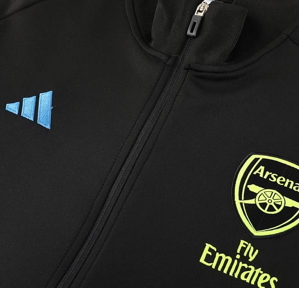 23/24 Arsenal Black/Green Full Zipper Jacket+Pants - Image 10