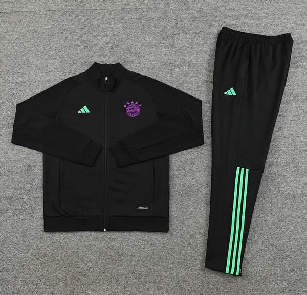 23/24 Bayern Munich Black/Purple Full Zipper +Pants - Image 12