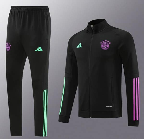 23/24 Bayern Munich Black/Purple Full Zipper +Pants - Image 21