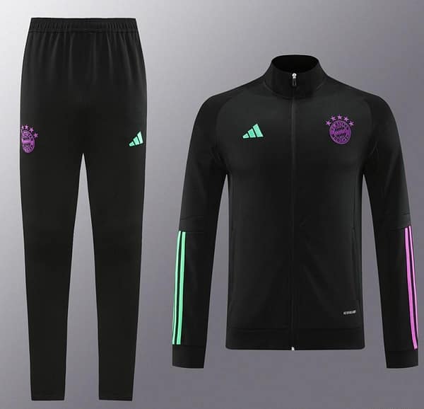 23/24 Bayern Munich Black/Purple Full Zipper +Pants - Image 22