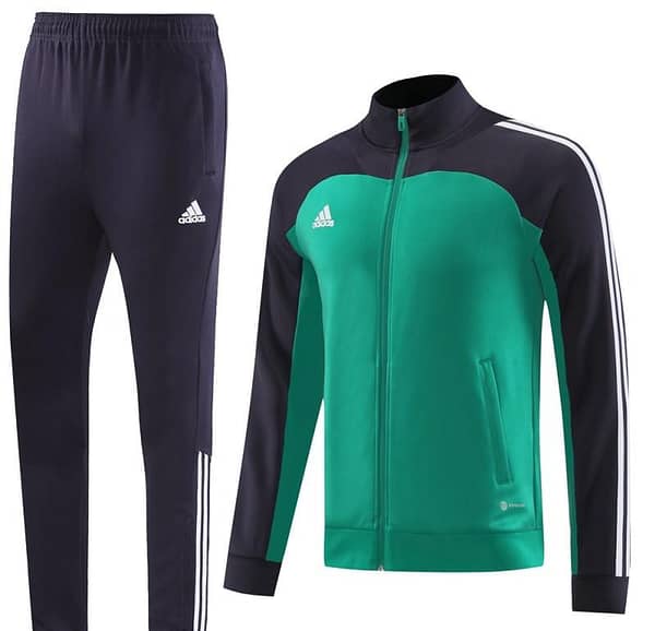 23/24 Adidas Green/Navy Full Zipper +Pants