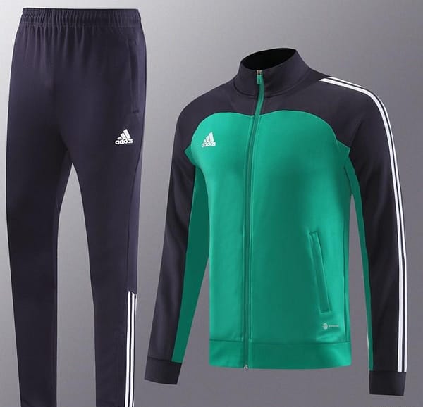 23/24 Adidas Green/Navy Full Zipper +Pants - Image 16