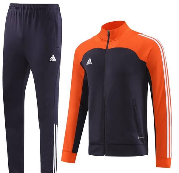 23/24 Adidas Orange/Navy Full Zipper +Pants