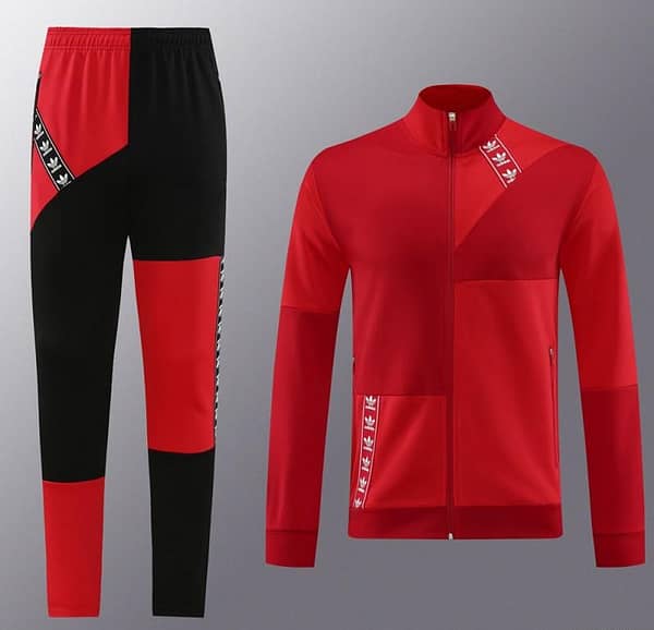23/24 Adidas Original Wine/Red Full Zipper +Pants - Image 10