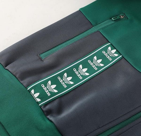 23/24 Adidas Original Green/Grey Full Zipper +Pants - Image 9
