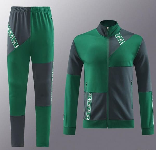 23/24 Adidas Original Green/Grey Full Zipper +Pants - Image 23