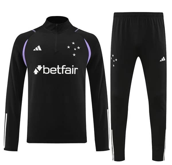 23/24 Cruzeiro Black Purple Half Zipper Jacket+ Pants - Image 7