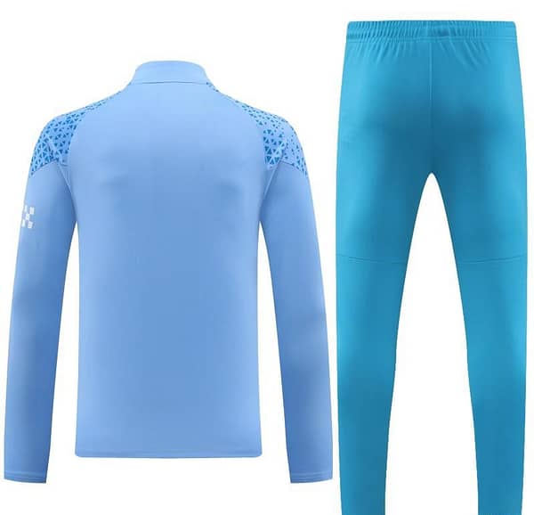 23/24 Manchester City Blue Half Zipper Jacket+ Pants - Image 7