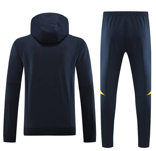 23/24 Real Madrid Navy Hoodie Half Zipper Jacket+ Pants - Image 7