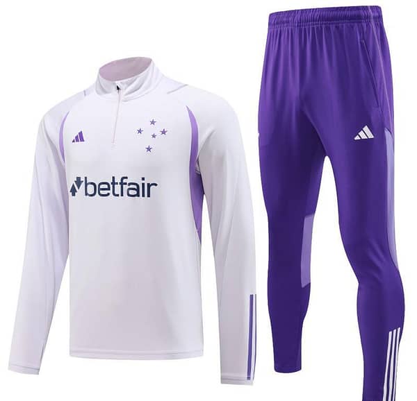 23/24 Cruzeiro White Half Zipper Jacket+ Pants