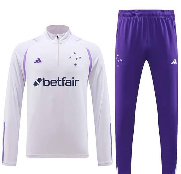 23/24 Cruzeiro White Half Zipper Jacket+ Pants - Image 10