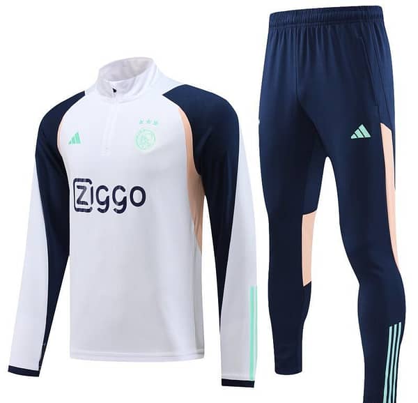 23/24 Ajax White Half Zipper Jacket+ Pants