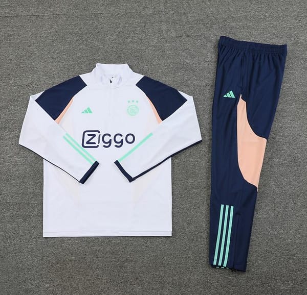 23/24 Ajax White Half Zipper Jacket+ Pants - Image 10