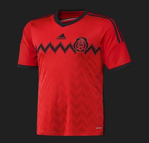 Retro 2014 Mexico Away Red Jersey