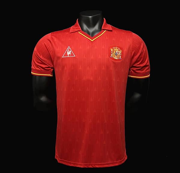 Retro 1988-91 Spain Home  Jersey