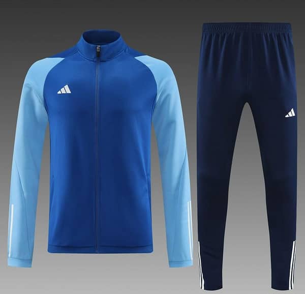 23/24 Adidas Blue Full Zipper Jacket+Pants - Image 9