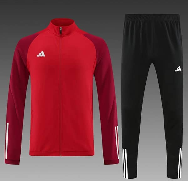 23/24 Adidas Wine Full Zipper Jacket+Pants - Image 10