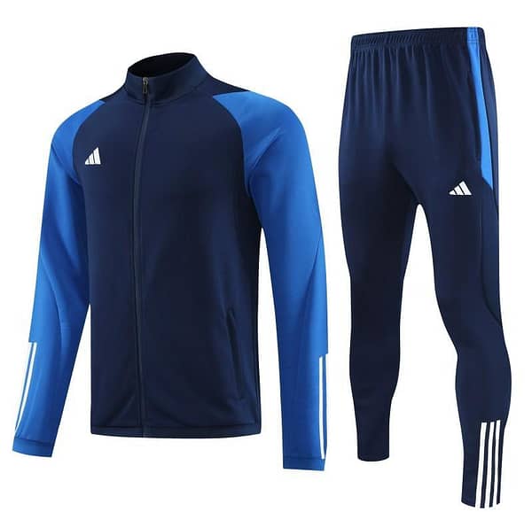 23/24 Adidas Black Blue Full Zipper Jacket+Pants