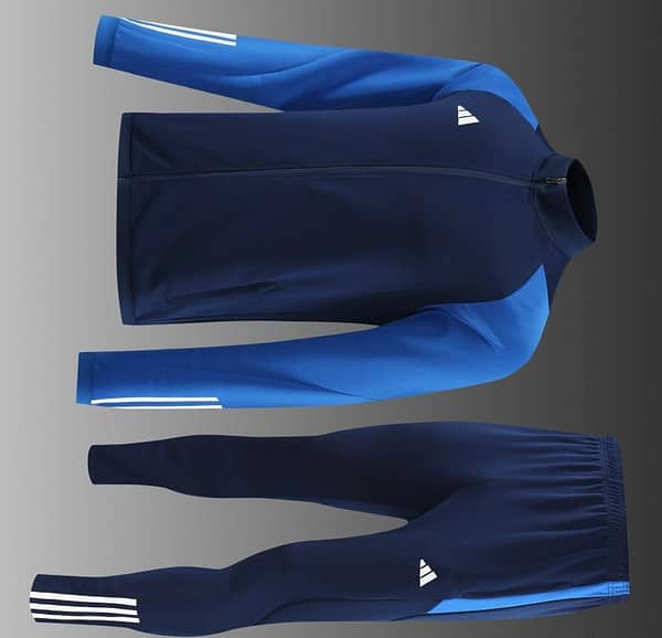 23/24 Adidas Black Blue Full Zipper Jacket+Pants - Image 10