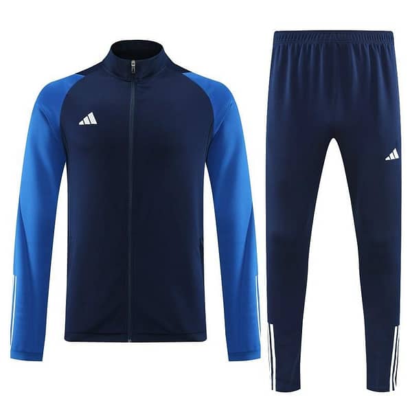 23/24 Adidas Black Blue Full Zipper Jacket+Pants - Image 12
