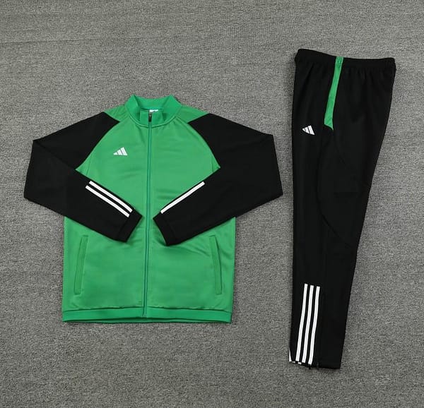 23/24 Puma Green Black Full Zipper Jacket+Pants - Image 3