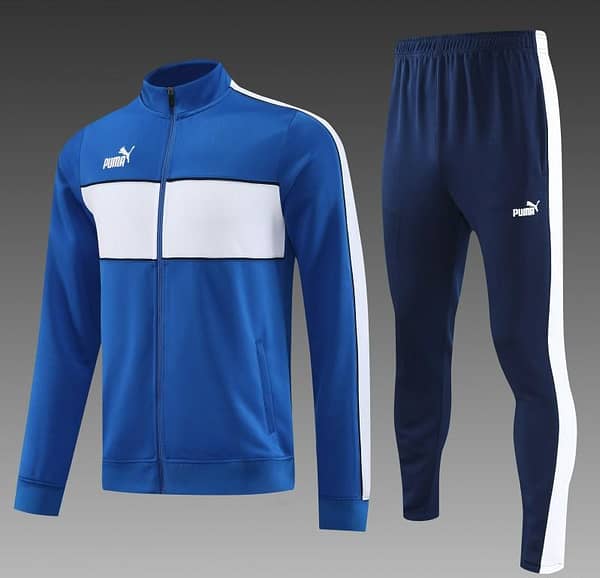 23/24 Puma Blue White Full Zipper Jacket+Pants - Image 8
