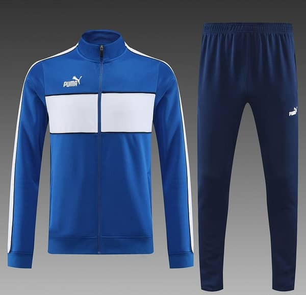 23/24 Puma Blue White Full Zipper Jacket+Pants - Image 9