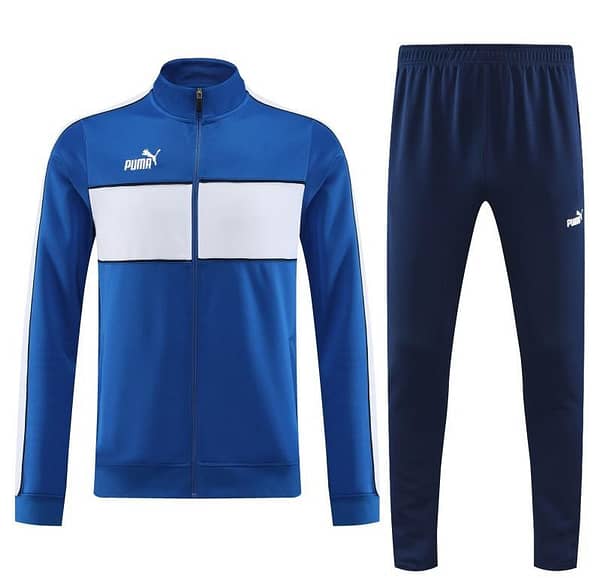 23/24 Puma Blue White Full Zipper Jacket+Pants - Image 10